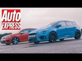 Ford Focus RS vs VW Golf R: 4WD hot hatch drag race