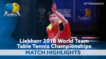 2018 World Team Championships Highlights | Fan Zhendong vs Lubomir Jancarik (Group)