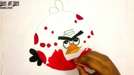 HOW TO DRAW BIG RED ANGRY BIRD EASY TRICKS FOR KIDS