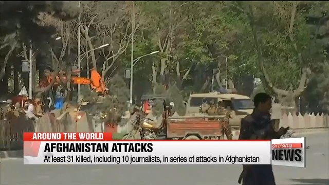 At least 31 killed, including 10 journalists, in Afghan attacks