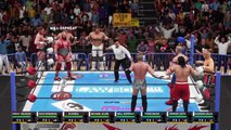 WWE 2K18 NJPW Wrestling Hinokuni 2018 KUSHIDA Elgin Robinson Tanahashi Vs Chaos