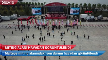 Descargar video: Maltepe miting alanı havadan görüntülendi