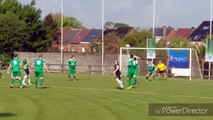 Football - Finale coupe du Hainaut des réserves - L'ouverture du score de Leuze-Lignette lors du succès 5-0 face à Estinnes