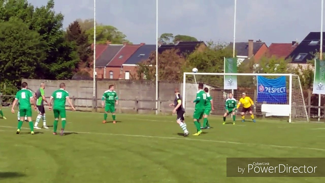 Football - Finale coupe du Hainaut des réserves - L'ouverture du score de Leuze-Lignette lors du succès 5-0 face à Estinnes