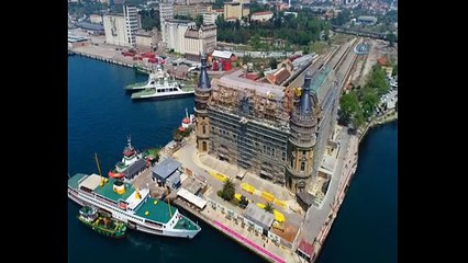 Haydarpaşa çalışmalar havadan böyle görüntülendi
