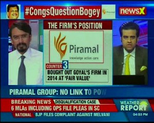 Congress 9 questions Bogey backfires; Firm Piramal Group rejects any links to Power Ministry