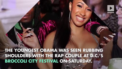 Sasha Obama Hangs with Cardi B and Offset at Festival