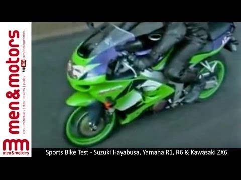 Sports Bike Test - Suzuki Hayabusa, Yamaha R1, R6 & Kawasaki ZX6