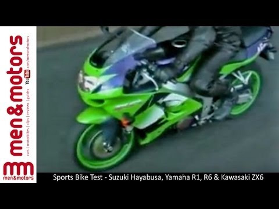 Sports Bike Test - Suzuki Hayabusa, Yamaha R1, R6 & Kawasaki ZX6