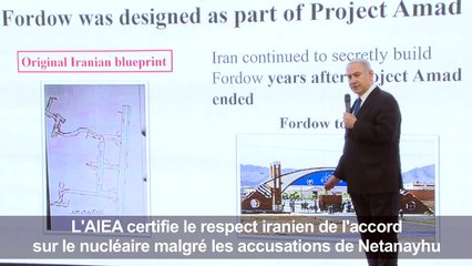 Netanyahu dit avoir la preuve d'un programme nucléaire iranien