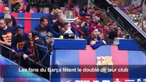 Barcelone fêtent la Liga et de la Coupe du Roi