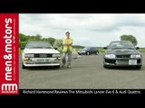 Richard Hammond Reviews The Mitsubishi Lancer Evo 6 & Audi Quattro