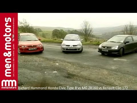Richard Hammond Honda Civic Type R vs MG ZR160 vs Renault Clio 172