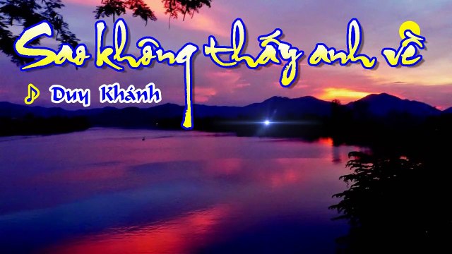 [Karaoke] SAO KHÔNG THẤY ANH VỀ - Duy Khánh (Song ca)