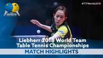 2018 World Team Championships Highlights | Kasumi Ishikawa vs Orsolya Feher (Group)