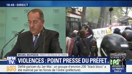 Défilé parisien du 1er-Mai: le préfet de police annonce l'interpellation de 200 black blocs
