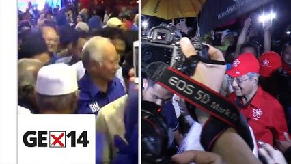 Скачать видео: Najib, Tun M visit KL during campaign period