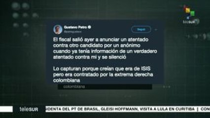 Colombia: Petro pide investigación sobre plan de atentado en su contra