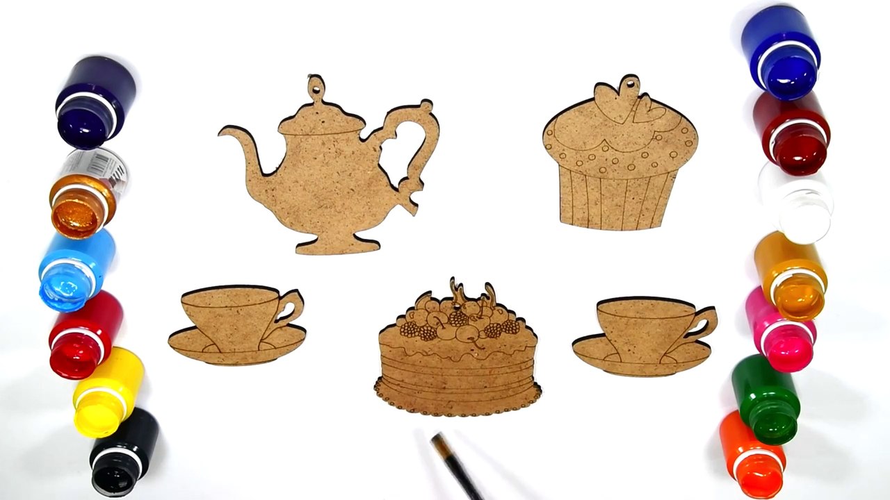 Раскрашиваем яркими КРАСКАМИ деревянные ФИГУРКИ
