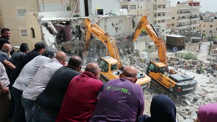 İsrail Doğu Kudüs'te Filistinlilere ait bir binayı yıktı - KUDÜS