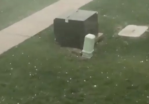 Hail Pounds Ames, Iowa