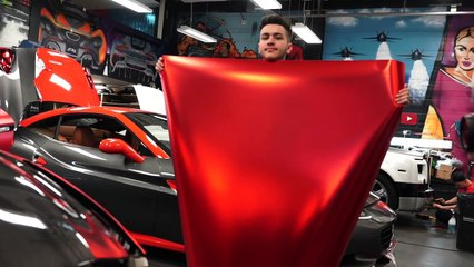 Nissan GT-R R35 Wrapped in Satin Chrome Red