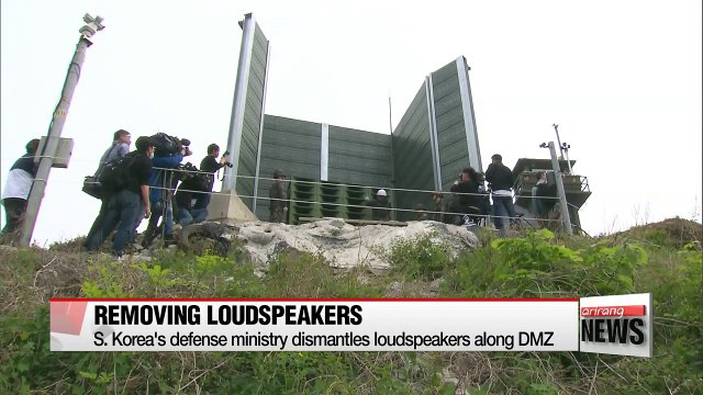 S. Korea's defense ministry dismantles propaganda loudspeakers along DMZ from May 1st