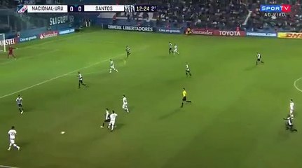 Leandro Barcia goal ~ Nacional vs Santos 1-0