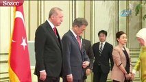 Cumhurbaşkanı Erdoğan Güney Kore'de resmi törenle karşılandı
