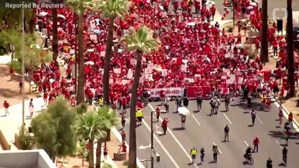 Arizona Teachers Walkout For Fourth Day