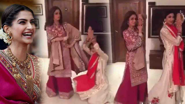 Sonam Kapoor - Anand Ahuja Wedding: Sridevi DANCING on Sonam's POPULAR song goes viral | FilmiBeat