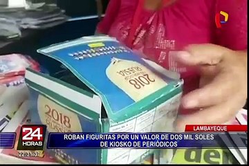 Chiclayo: roban kiosko para llevarse ‘paquetones’ de figuritas del álbum Panini