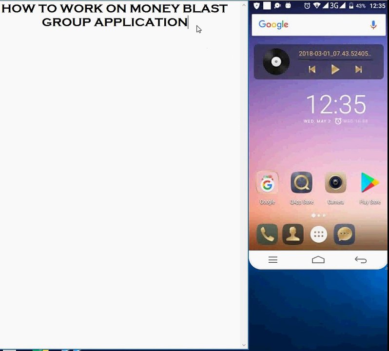 HOW TO WORK ON MONEY BLAST GROUP APPLICATION : UPDATED 02.05.2018