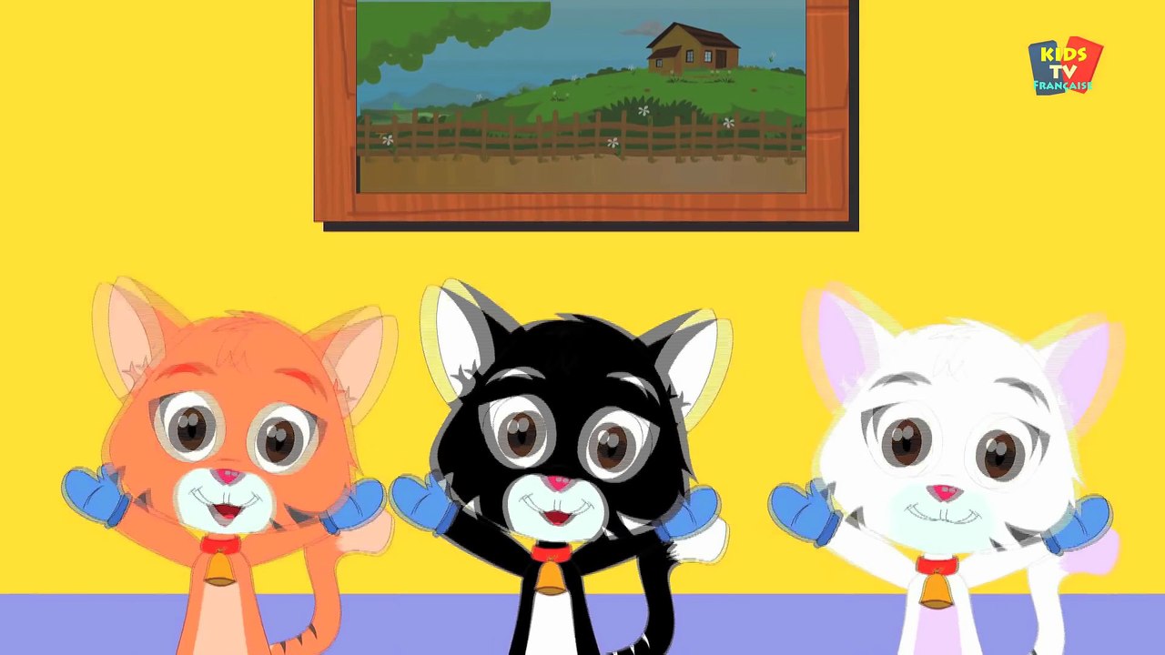 Trois Petits Chatons - enfants comptines en français - Three Little Kittens