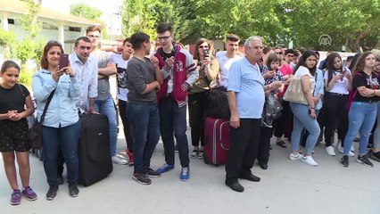 Bando eşliğinde staja gönderildiler - İZMİR