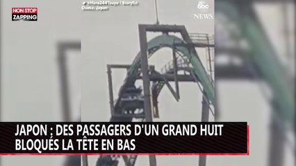 Japon : des visiteurs d'un grand huit bloqués la tête en bas, la vidéo terrifiante
