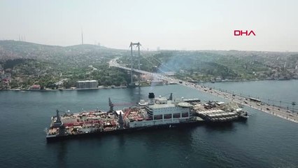 Havadan Görüntülerle Dev Geminin 15 Temmuz Şehitler Köprüsü Altından Geçişi-Hd