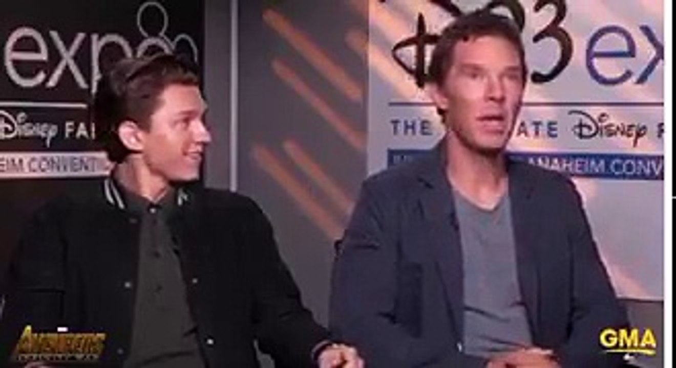 Avengers 3 : Benedict Cumberbatch preventing Tom Holland from spoiling