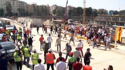 Göztepeli futbolcular, yeni stat inşaatını gezdi