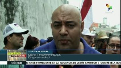 Trabajadores en Costa Rica rechazan reforma fiscal