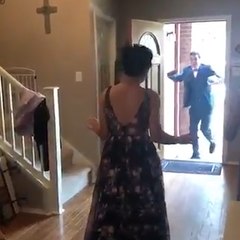 Girl Surprises Her Prom Date By Taking Her First Steps