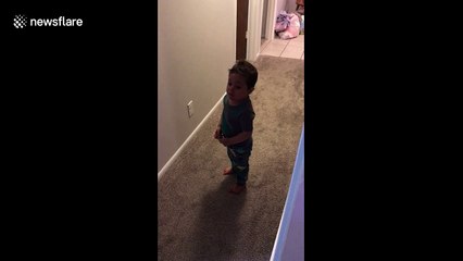 Adorable toddler thinks family's smoke detector is Amazon Alexa