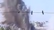Syrian Activist Captured Moment of Explosion from Airstrike in Kafr Zita, Hama