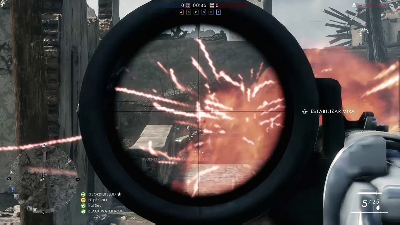 Battlefield 1 Momentos Clip EMAT #17.Xbox One X.Las trazadoras funcionan en ambos sentidos.