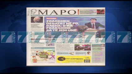 SHTYPI I DITES ME TITUJT E GAZETAVE E PREMTE 22 SHTATOR 2017 - News, Lajme - Kanali 7