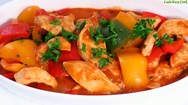 Вкусное блюдо из курицы КУРИНЫЙ ПАПРИКАШ Венгерская Кухня | Chicken Breast In Sauce