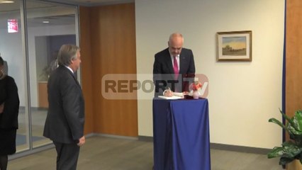 Report TV - SHBA, Rama takohet me kreun e OKB-së, Antonio Guterres