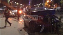 Report TV - Vlorë, aksident i rëndë te rruga Transballkanike, një grua rëndë