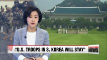 S. Korean Pres. Moon “U.S. troops in S. Korea matter of alliance, not peace treaty”