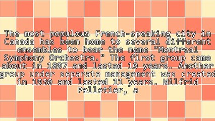 A Brief History of the Montreal Symphony Orchestra